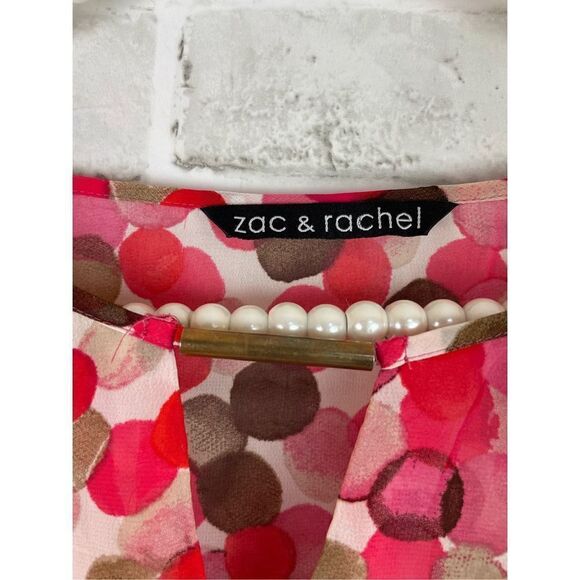 Zac & Rachel Floral Spring Sheer Pullover Blouse Women’s Small - Picture 3 of 6